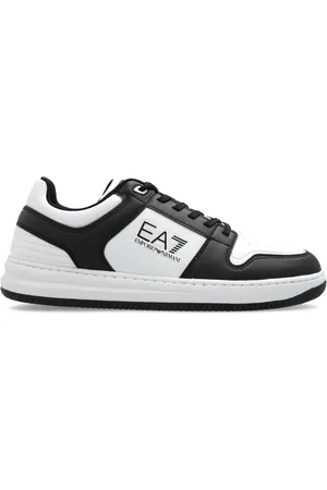 EA7 Lace-up logo-print trainers