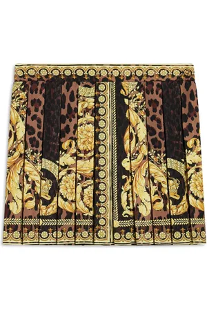 VERSACE Barocco-print pleated skirt