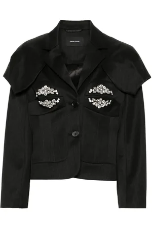 Simone Rocha Crystal-embellished fitted jacket