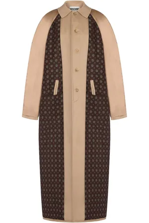 Moschino Spread-collar cotton-blend coat