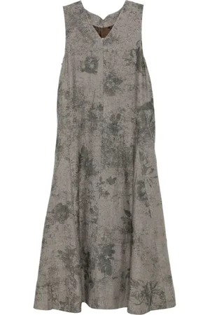 ZIGGY CHEN Abstract-print midi dress