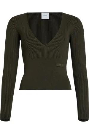 Patou V-neck ribbed sweater