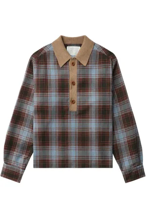 Kolor Check-print polo shirt