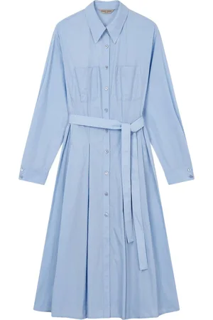 Studio Tomboy Long-sleeved pleated shirt dress