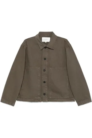 STUDIO NICHOLSON Pointed-collar denim jacket