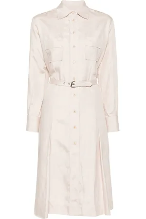 Saint Laurent 1980s silk shirt dress