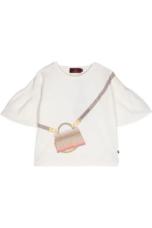 Aigner Graphic-print puff-sleeves T-shirt