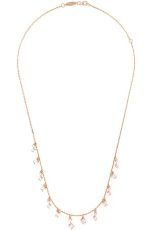 Suzanne Kalan 18kt rose gold Dangle diamond necklace