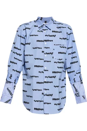 Comme des Garçons Slogan-print hirt