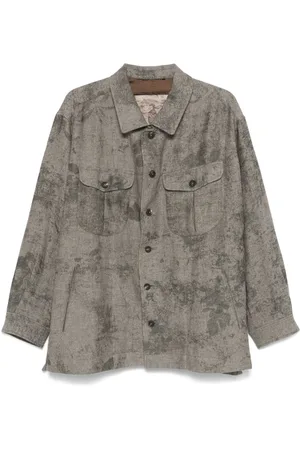 ZIGGY CHEN Herringbone-pattern shirt