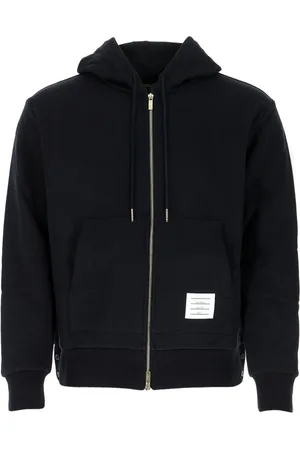 Thom Browne Stripe-detail zip-up hoodie
