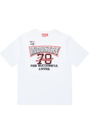Diesel Slogan-print cotton T-shirt
