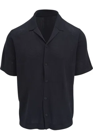 Vince Pointelle-knit short-sleeve shirt