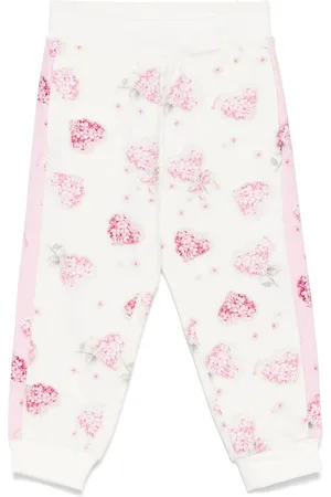 MONNALISA Heart-print track pants