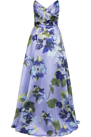 Amsale Printed organza gown