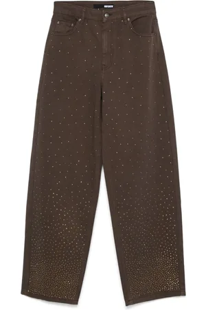 ROTATE Rhinestone-embellished wide-leg jeans