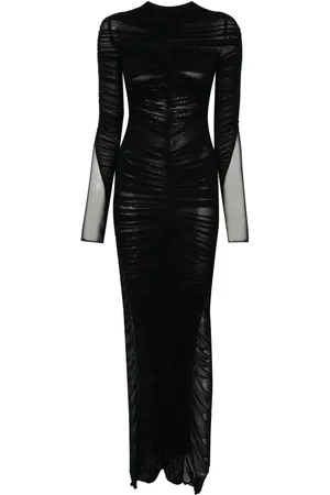 MUGLER Ruched maxi dress