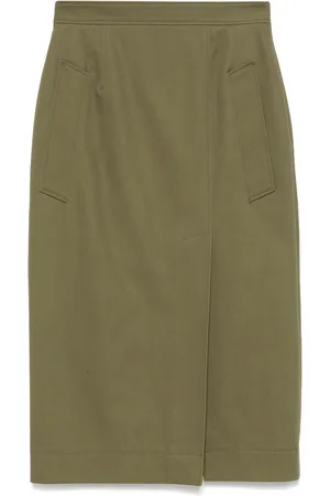 Alexander McQueen Twill midi skirt
