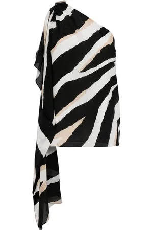 Elie saab Zebra-print silk top