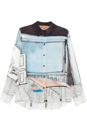 STINE GOYA Landscape-print shirt