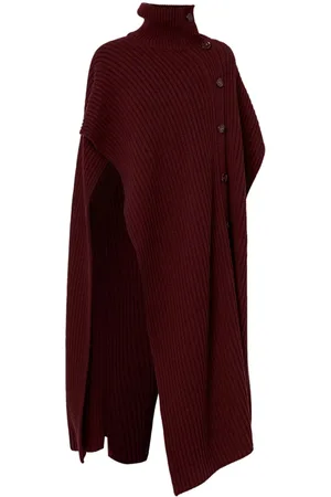 Erdem Ribbed-knit poncho