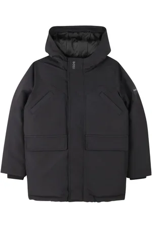 HUGO BOSS Logo-appliqué parka coat