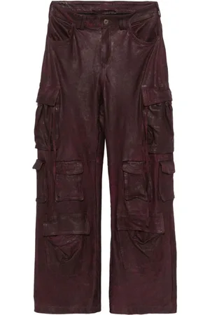 SALVATORE SANTORO Leather cargo pants