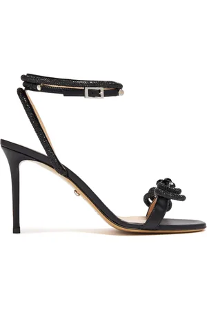 Mach & Mach Double Bow satin sandals