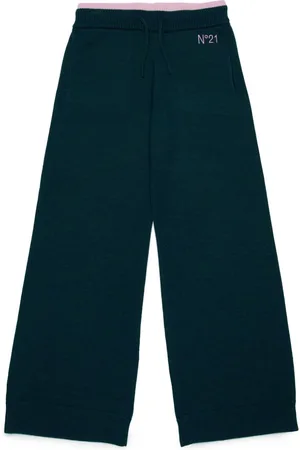 Nº21 Logo-embroidered knitted track pants