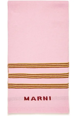 Marni Stripe-detail knitted scarf