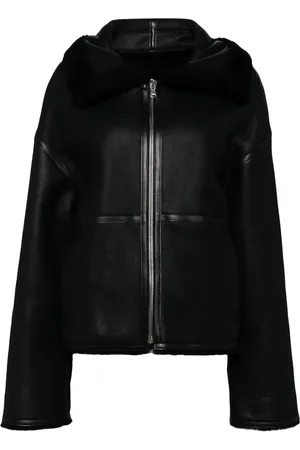 GOEN.J Shearling-lined aviator leather jacket