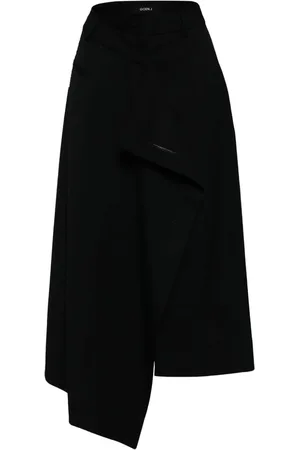 GOEN.J Asymmetric draped midi skirt