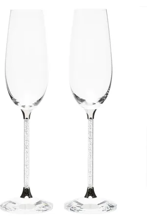 Swarovski Crystal-embellished flutes (pack of two)