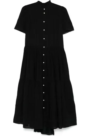 Ralph Lauren Lace-trim cotton midi dress