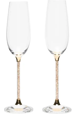 Swarovski Crystal-embellished flutes (pack of two)