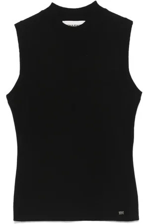 Sonia by Sonia Rykiel Logo-plaque knitted top