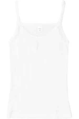 Leset Pointelle-knit tank top