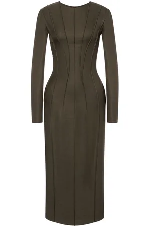 Alberta Ferretti Seam-detailed pencil dress