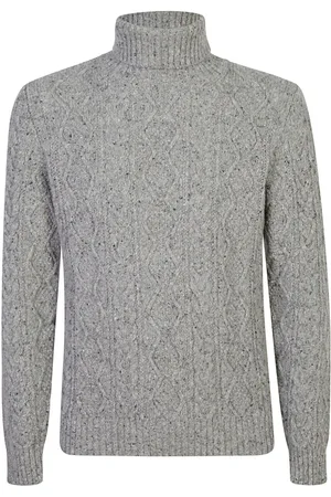 CENERE GB Cable-knit roll-neck jumper