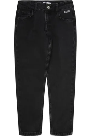 Msgm Logo-embroidered jeans