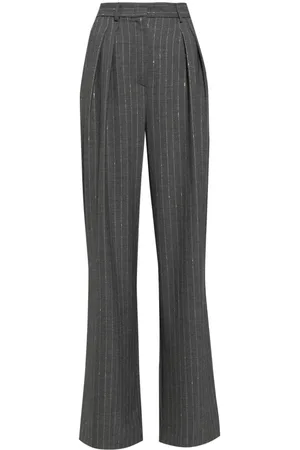 SIMONA CORSELLINI Pinstriped wide trousers