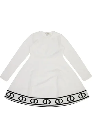 Twin-Set Oval T jacquard logo border dress