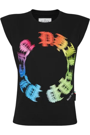 Philipp Plein Rainbow gothic-print tank top