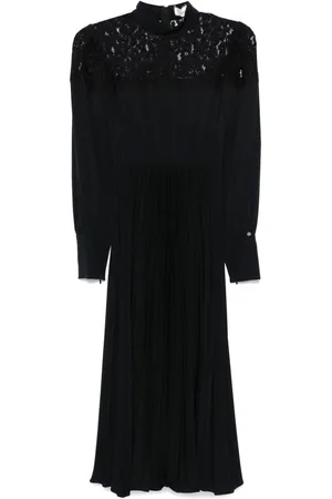 NISSA Floral-lace detail midi dress