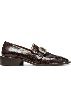 WALES BONNER Crystal-buckle loafers
