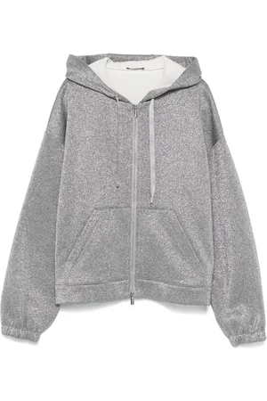 PESERICO SIGN Metallic-effect hoodie