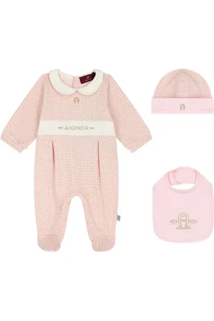 Aigner Logo-embroidered babygrow set