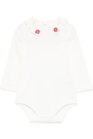 Simonetta Ruffle-collar bodysuit