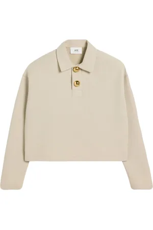 Ami Drop-shoulder polo top