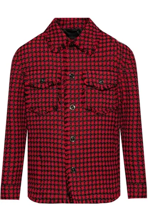 VERSACE Tweed shirt jacket